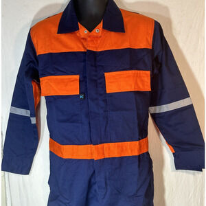 Kolossus Men Coveralls Enhanced Long Sleeve Blended Jumpsuit - Zippered Small